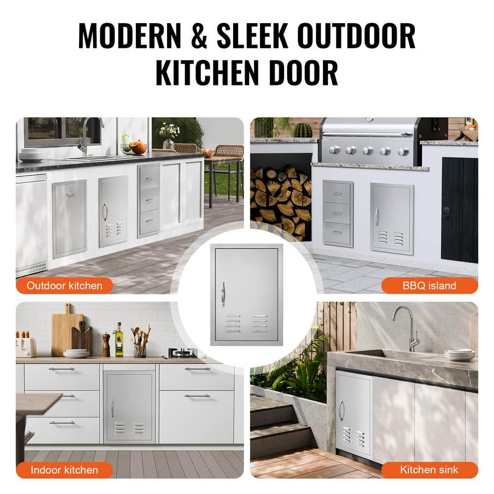 Stainless Steel 17" x 24" Outdoor Kitchen Access Door