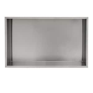 21 in. W x 13 in. H x 4 in. D Stainless Steel Shower Niche in Stainless Steel Brushed