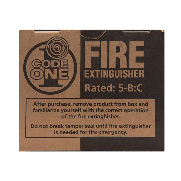 Fire Extinguisher 5-B:C Rated Disposable Dry Chemical Emergency Home Garage Safe 