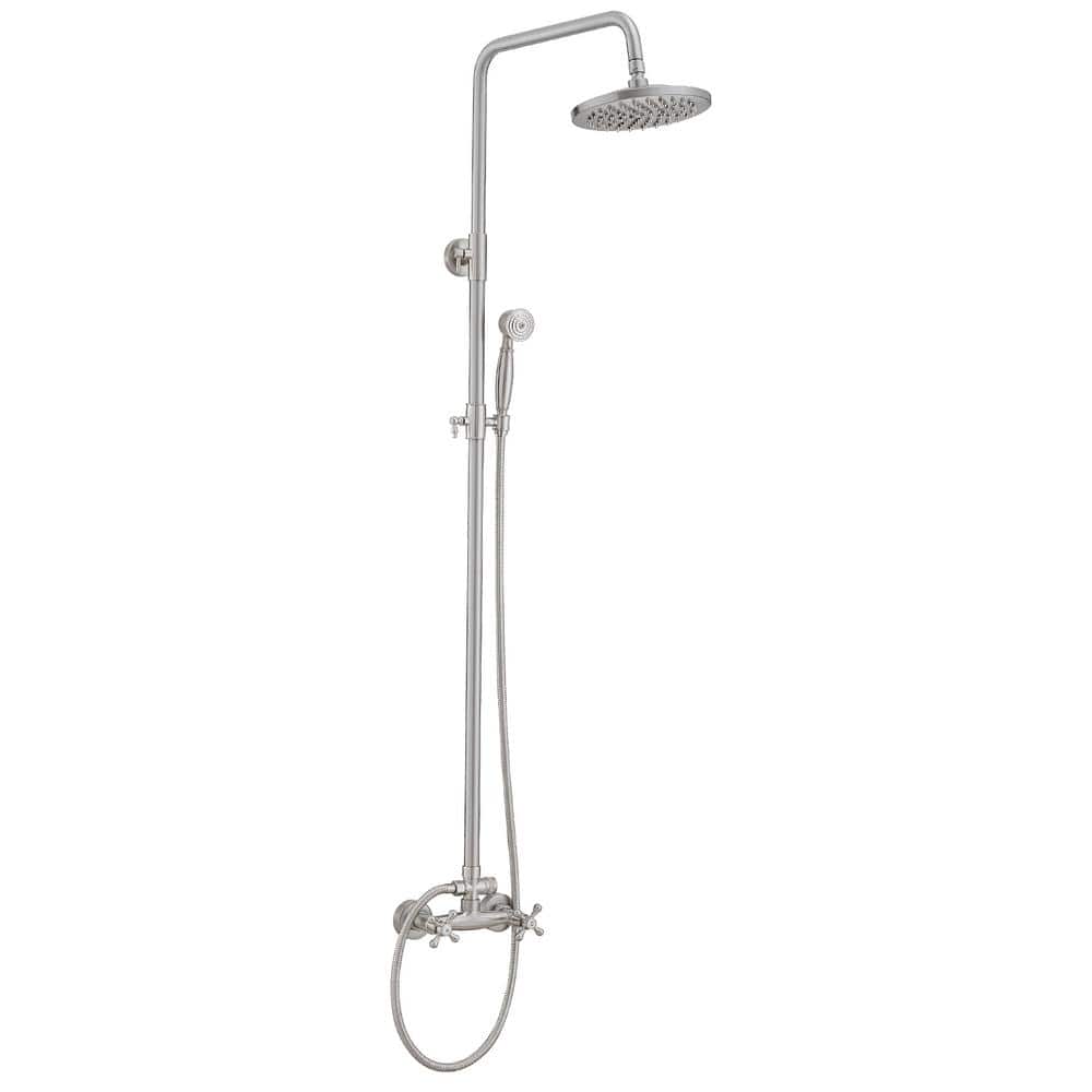 BWE Double Handle 2-Spray Shower Faucet 1.8 GPM 8 in. Rain BWE Double Handle 2-Spray Shower Faucet 1.8 GPM 8 in. Rain