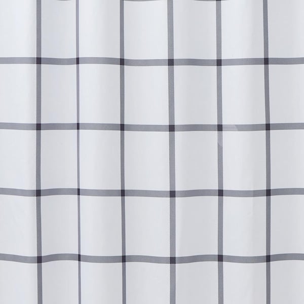 Truly Soft Printed Windowpane Sheet Set - White/Charcoal - Queen