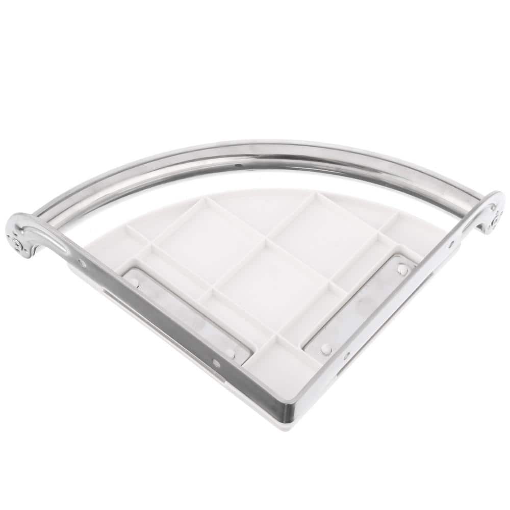 Delta Polished Chrome 8.5" Corner Shelf with Integrated Assist Bar