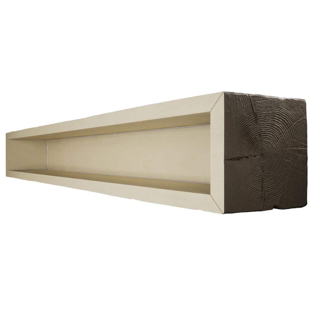 Hand Hewn Cedar Bark Faux Wood Ceiling Beam, 4" x 4" x 8'