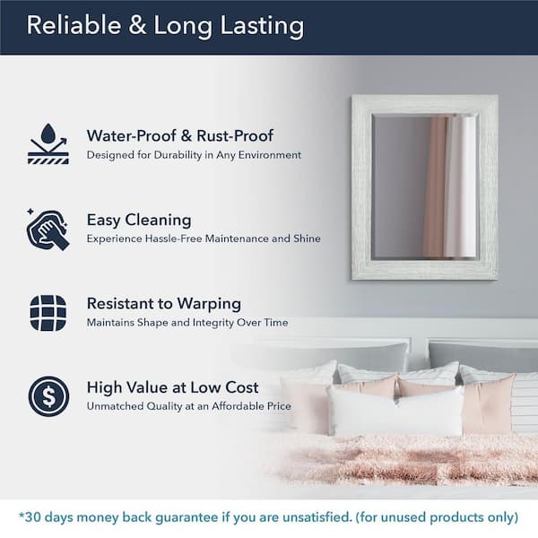 Aazon.co: Head West Chroe & White Wood-Grain Textured Beveled Fraed
