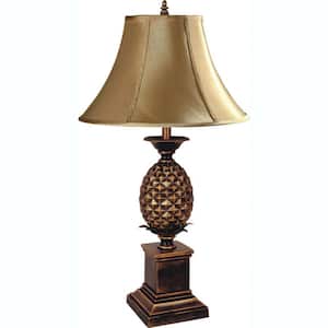 32 in. Pineapple Table Lamp in Antique Gold