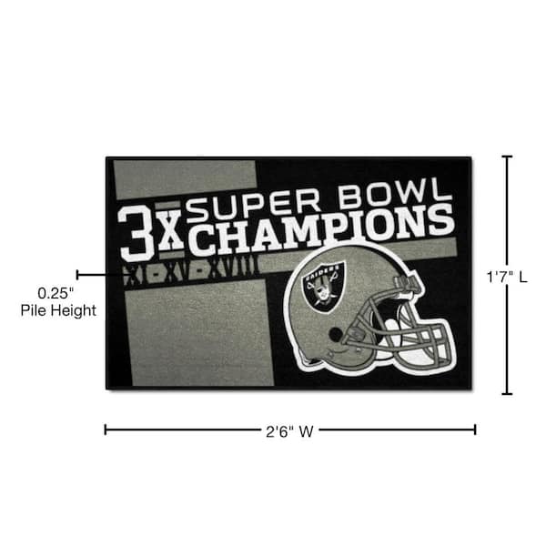 Product Detail  RAIDERS 3X SUPER BOWL CHAMPIONS FOOTBALL