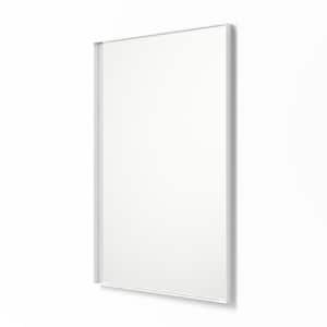 20 in. x 30 in. Metal Framed Rectangular Bathroom Vanity Mirror in White
