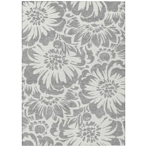 Chantille ACN551 Gray 2 ft. 6 in. x 3 ft. 10 in. Machine Washable Indoor/Outdoor Geometric Area Rug