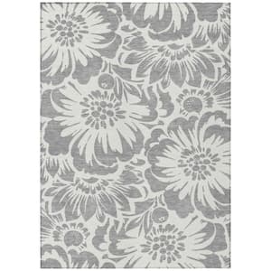 Chantille ACN551 Gray 9 ft. x 12 ft. Machine Washable Indoor/Outdoor Geometric Area Rug