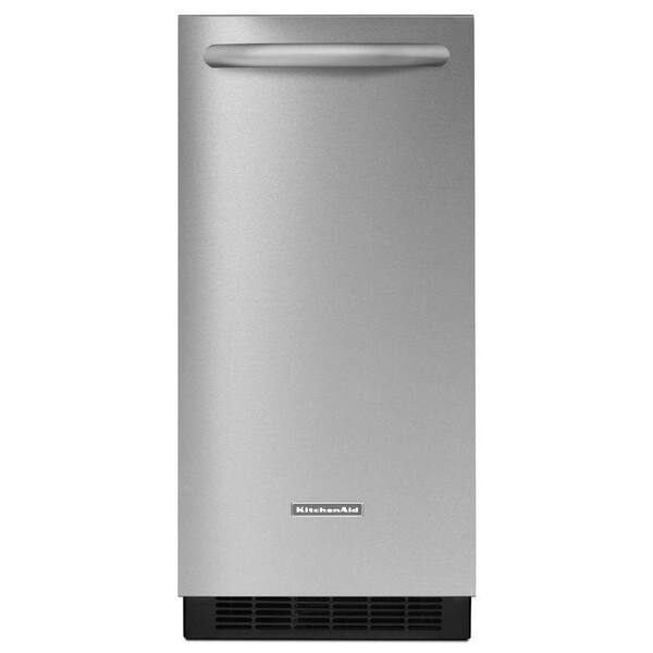 KitchenAid Architect Series II 15 in. 50 lb. Freestanding or Built-In Icemaker in Stainless Steel