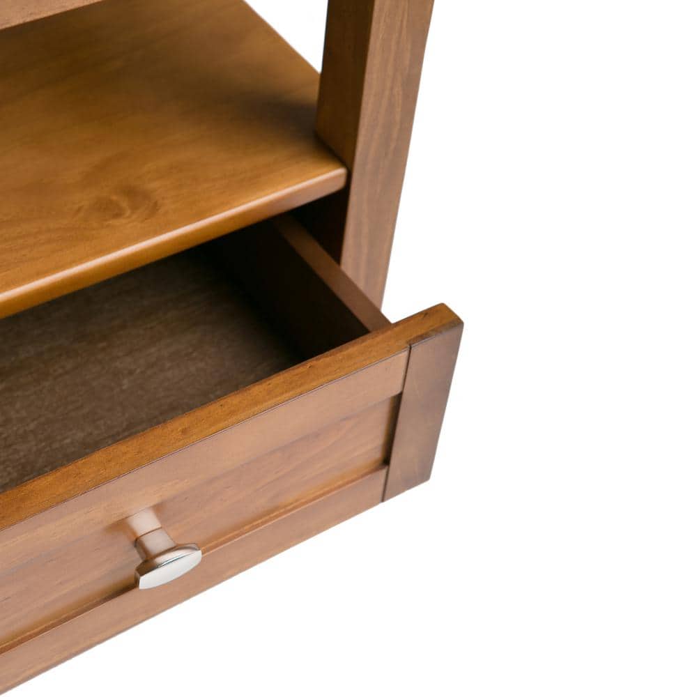Warm Shaker 20 in. Wide Rectangle Solid Wood End Table in Light Golden Brown - thumbnail 6