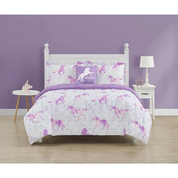 alex + bella Spellbound Purple 3-Piece Microfiber Comforter Bedding Set - Twin