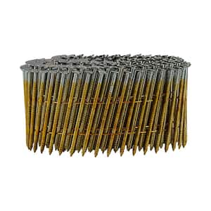 15° 2 in. Wire Collated Electrogalvanized Ring Shank Coil Siding Nails - 3,600 Count - For Siding, Sheathing and Roofing
