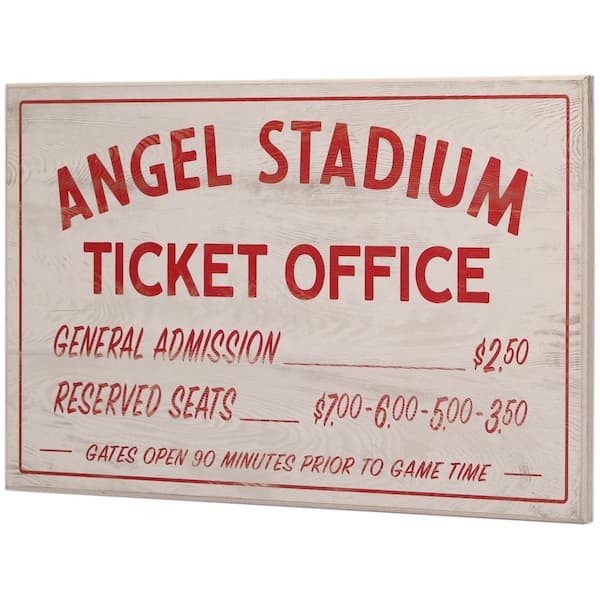 Los Angeles Angels Vintage Ticket Office Wood Wall Décor