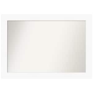 Cabinet White 41.5 in. W x 29.5 in. H Rectangle Non-Beveled Framed Wall Mirror in White