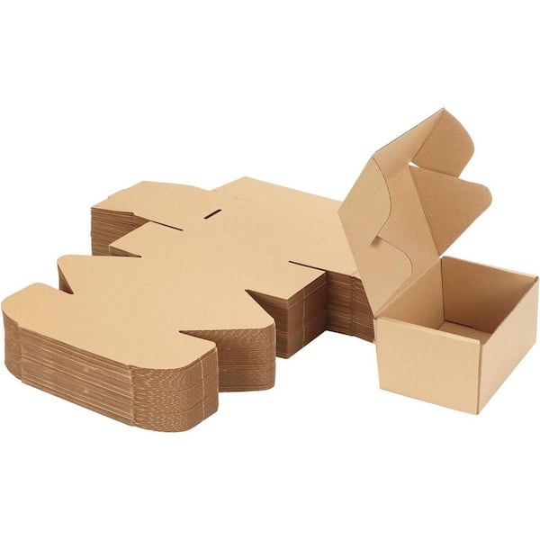 Unbranded 6 x 4 x 3 in. Corrugated Cardboard Shipping Boxes Pack of 50, Easy to Assemble, Crush Resistant, Recyclable Mailers