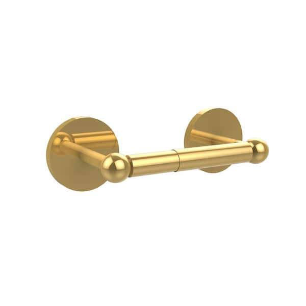 Allied Brass Skyline Collection Double Post Toilet Paper Holder in Polished Brass