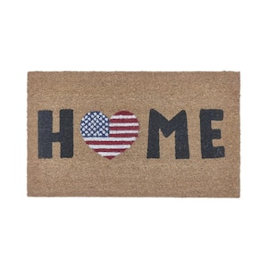 Americana Home Beige 18 in. x 30 in. Coir Outdoor Door Mat
