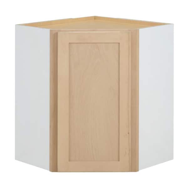 24 in W x 12 in. D x 30 in. H Ready to Assemble Corner Diagonal Kitchen Cabinet in Unfinished with CLICKREADY Technology