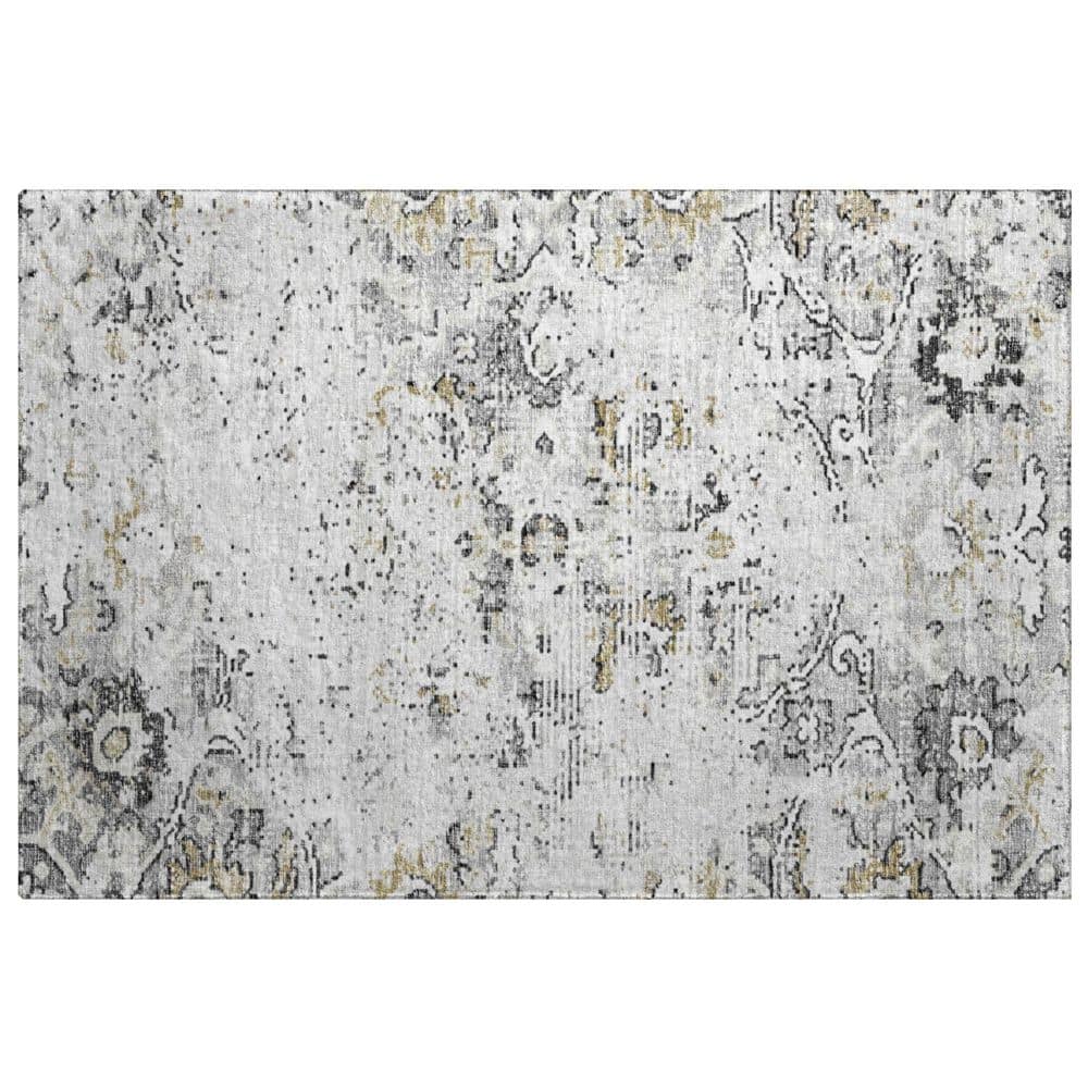 Dream Shag Premium Machine Washable Abstract ADS92 Dove 3 ft. x 4 ft. Area Rug price history on PriceWatchPro