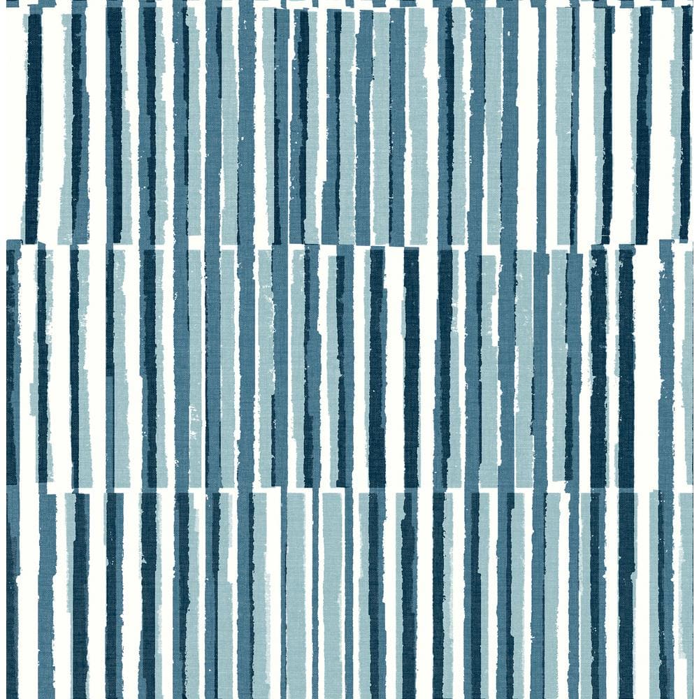 Blue Somerset Stripe Wallpaper by Annika Reed Studio  Annika Reed Studio