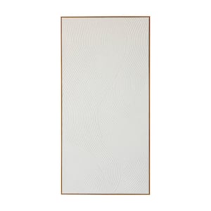 1- Panel Geometric Art Deco Inspired Line Art Framed Wall Art with Gold Frame 47 in. x 24 in.