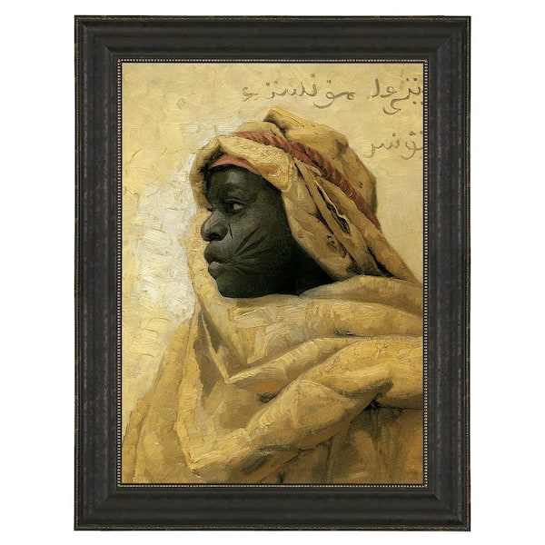 Design Toscano Portrait of a Nubian, 1886 by Peder Mork Monsted Framed Nature Oil Painting Art Print 27.5 in. x 21.5 in.