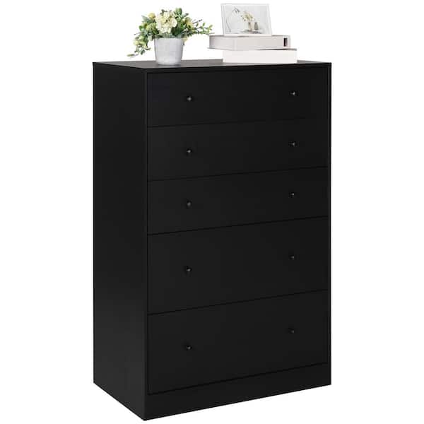 VEIKOUS Oversized 5-Drawer Off-White Chest of Drawers with 2-Large Drawers (47.6 in. H x 31.5 in. W x 15.7 in. L)