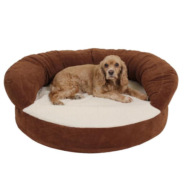 Unbranded Small Chocolate Ortho Sleeper Bolster Bed