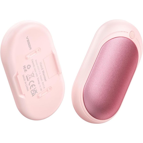 Portable Hand Warmer Heater in Pink (2-Packs)