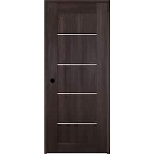 Vona 24 in. x 80 in. Right-Handed Solid Core Veralinga Oak Textured Wood Single Prehung Interior Door