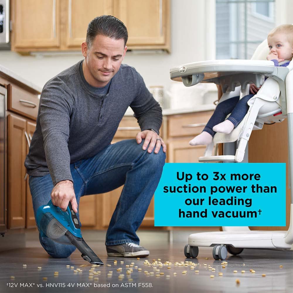 Deep Ocean Blue Cordless Handheld Vacuum with Lithium Battery