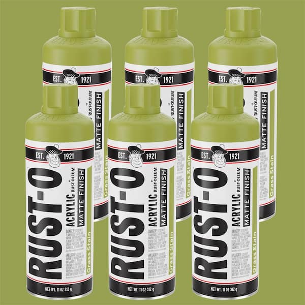 Unbranded 11 oz. Rust-O Matte Grass Stain Spray Paint (Case of 6)