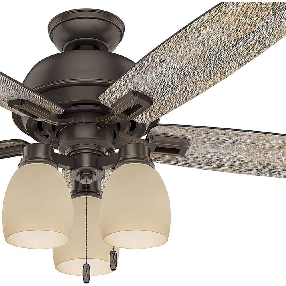 Amber Glass Bell Ceiling Fan Replacement Shades, Set of 4