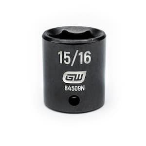 1/2 in. Drive 6 Point SAE Standard Impact Socket 15/16 in.