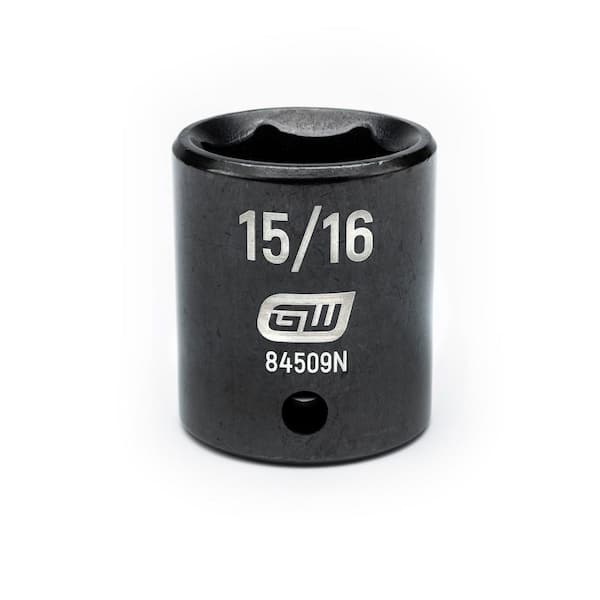 GEARWRENCH 1/2 in. Drive 6 Point SAE Standard Impact Socket 15/16 in.