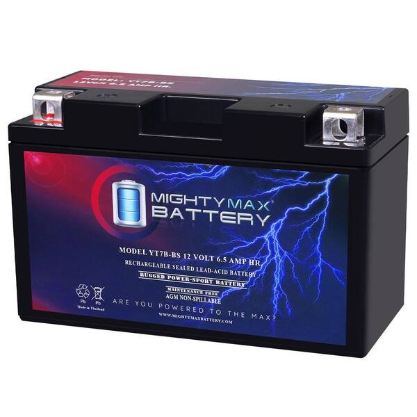 MIGHTY MAX BATTERY YT7B-BS 12-Volt 6.5AH Replacement Battery for Suzuki DRZ400SM 2009