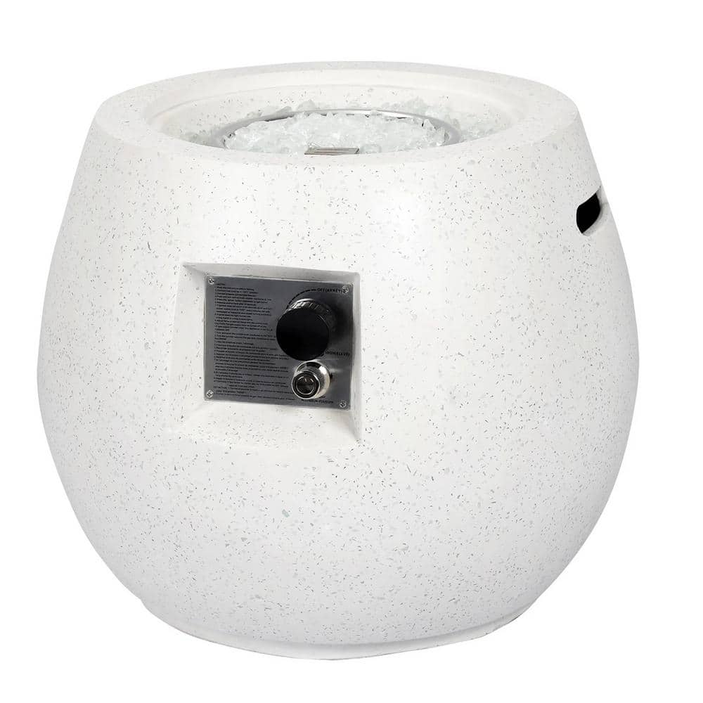 Reviews for Cesicia 22 in. 40,000 BTU Concrete Propane Outdoor Fire Pit