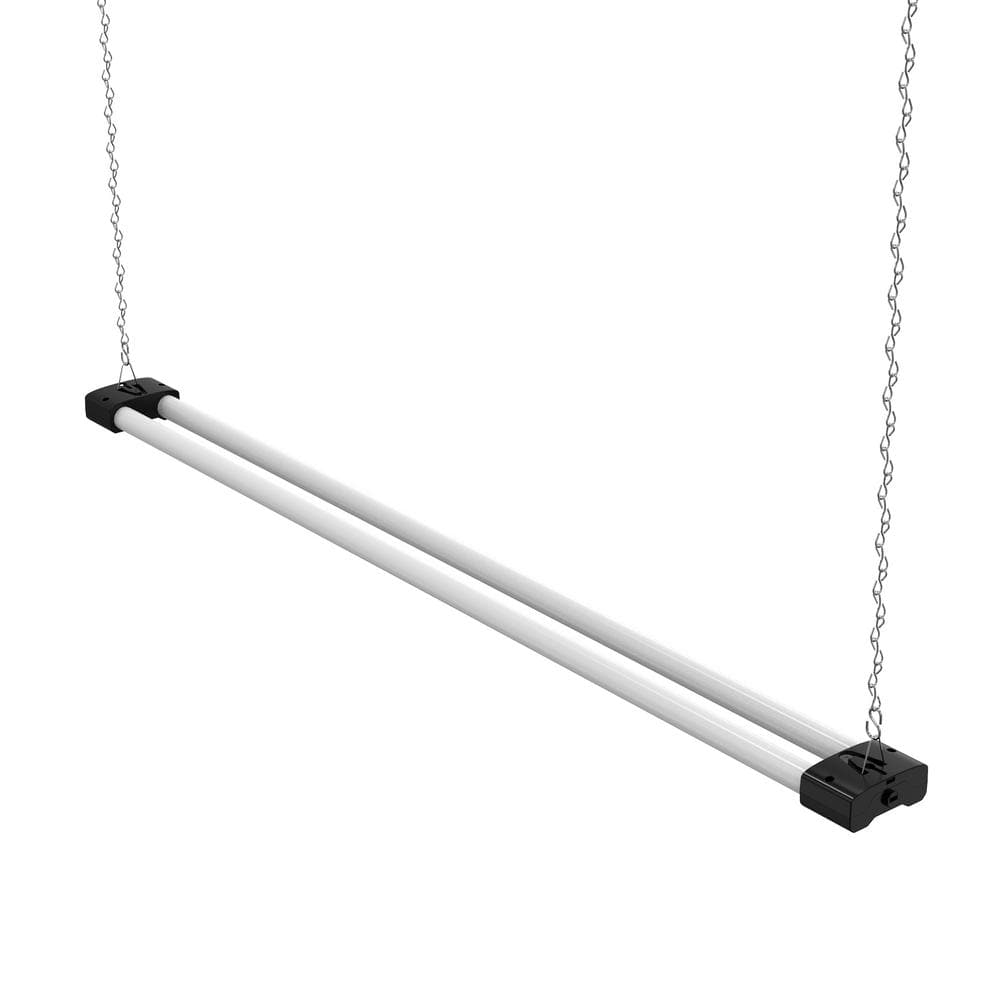 Black 4ft Dual Tube LED Indoor/Outdoor Shop Light