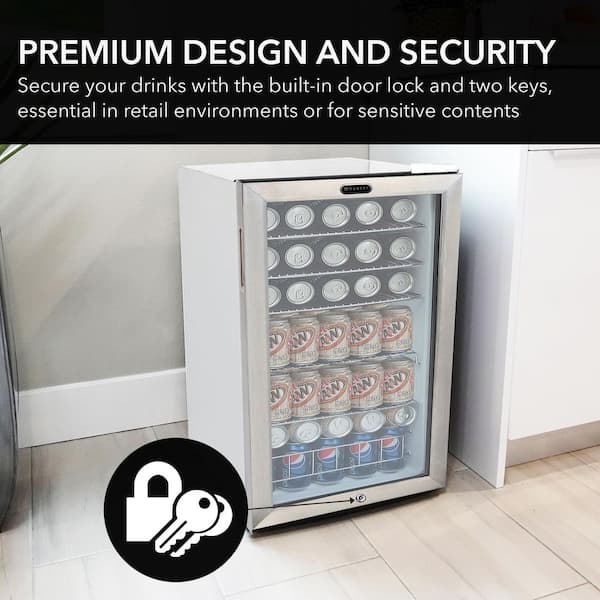 Euhomy Beverage Refrigerator and Cooler, 120 Can Mini fridge with 120Can  Silver