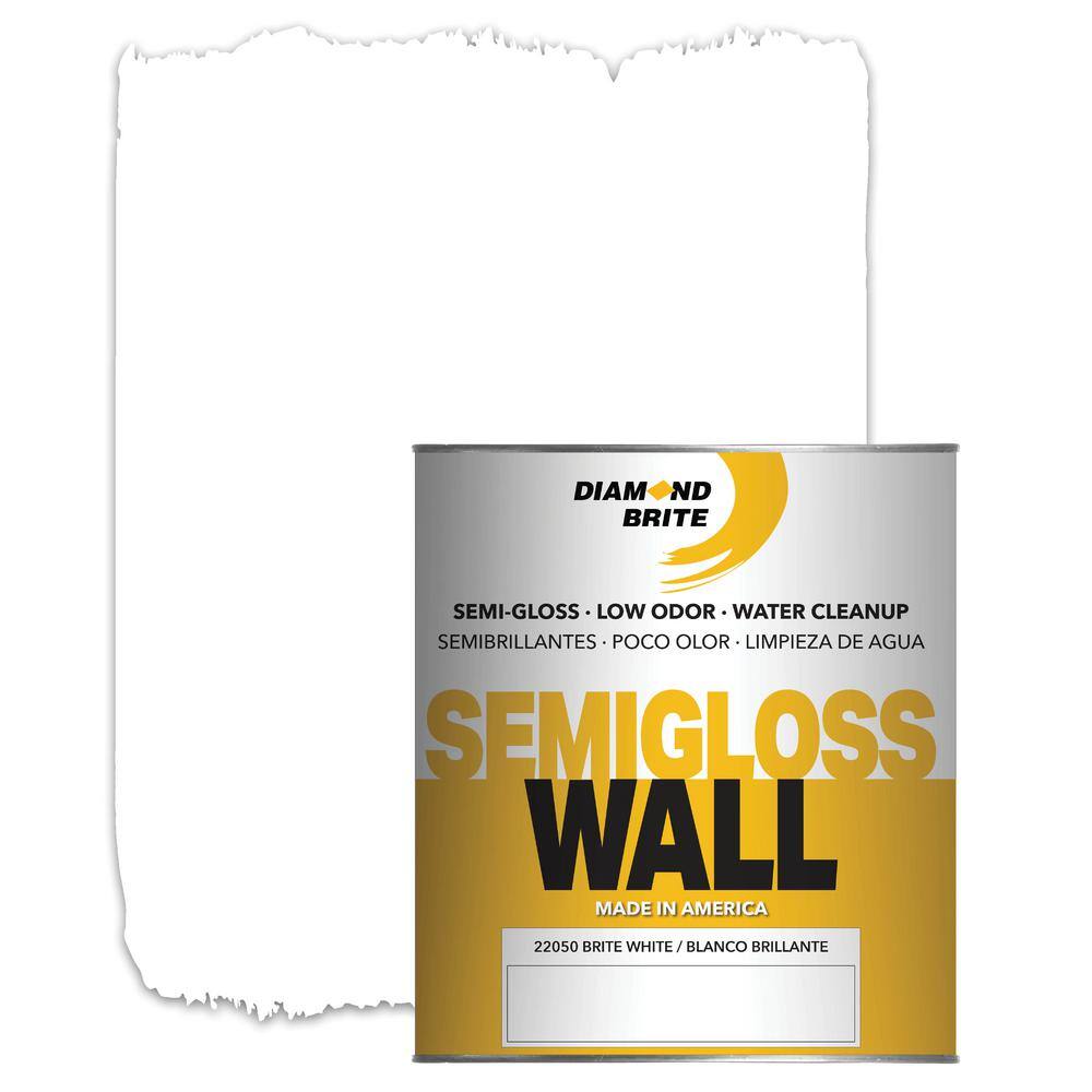 Diamond Brite Paint 1 qt. High Hiding White SemiGloss Latex Interior