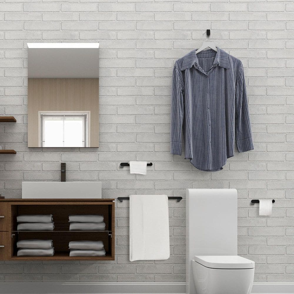 Matte Black Metal 4-Piece Bathroom Hardware Set