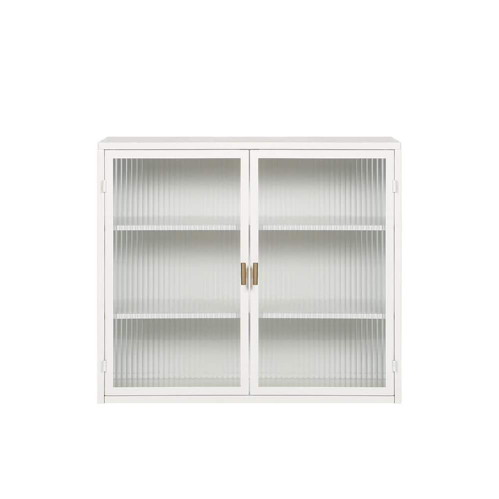 27.56 in. W x 9.06 in. D x 23.62 in. H Bathroom Storage Wall Cabinet White 