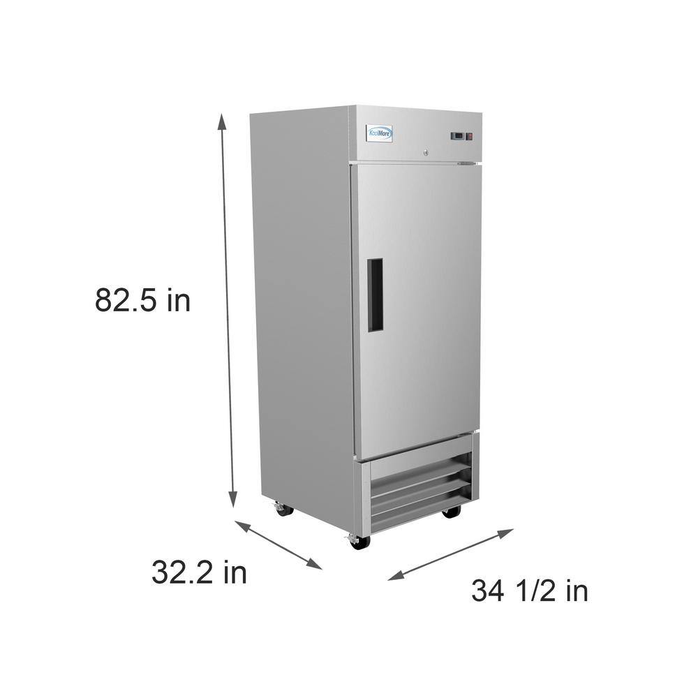 23 cu. ft. Stainless Steel Single Door Reach-In Freezer