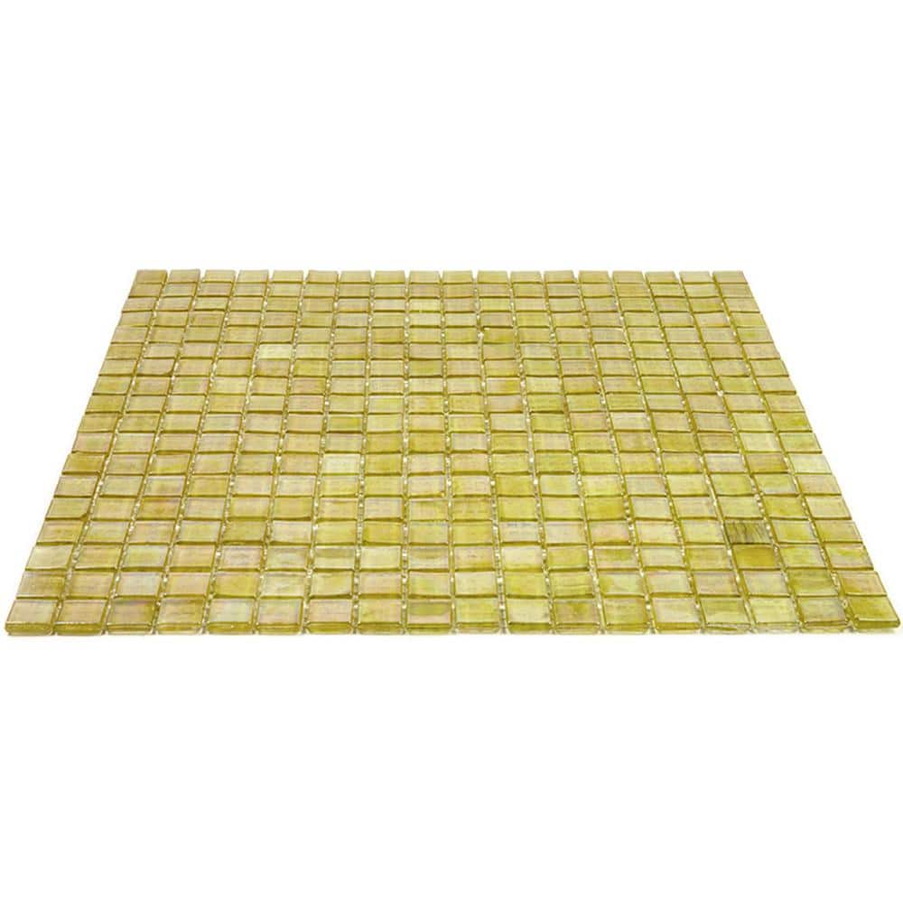 Golden Iridescent Glass Mosaic Tile for Wall and Floor