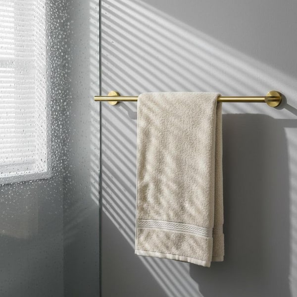 32 in. Wall Mounted Towel Bar Hardware Accessory in Brushed Gold