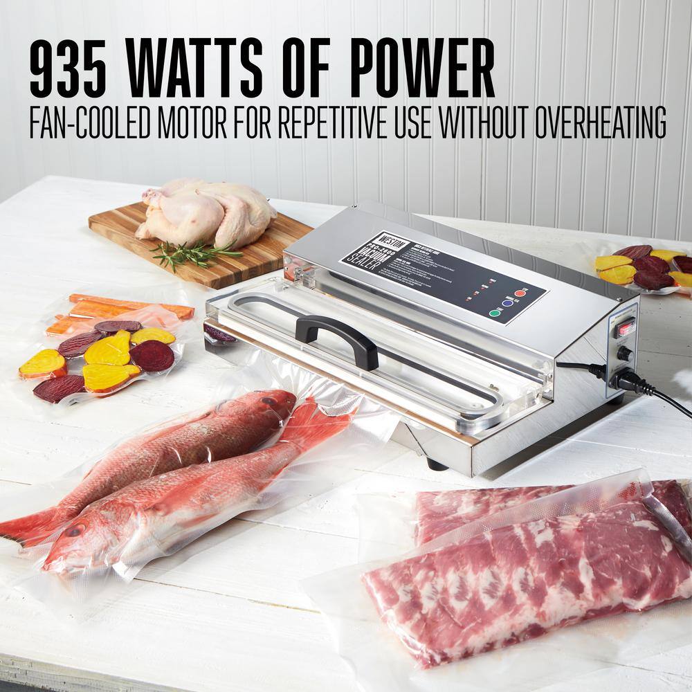 Weston Pro-2600 Stainless Steel Commercial Vacuum Sealer, 16-inch