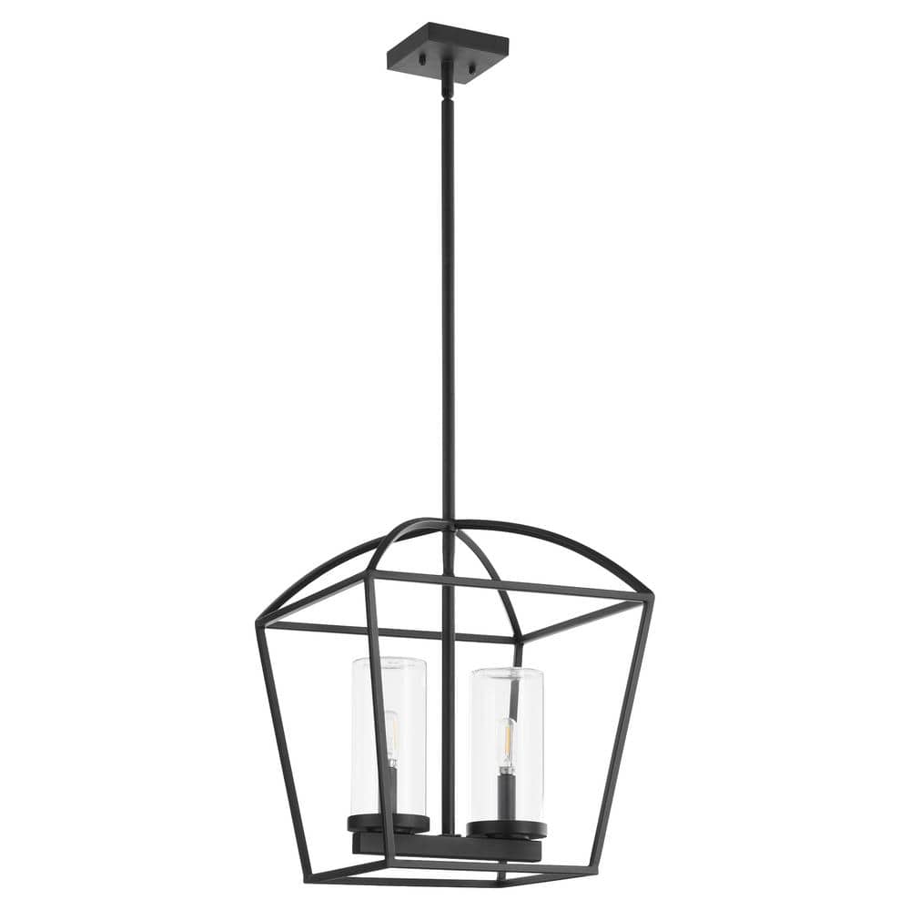ODEON 60-Watts 2-Light Matte Black Wet Pendant Light with 2 Clear Glass Shade, No Bulb included. price history on PriceWatchPro