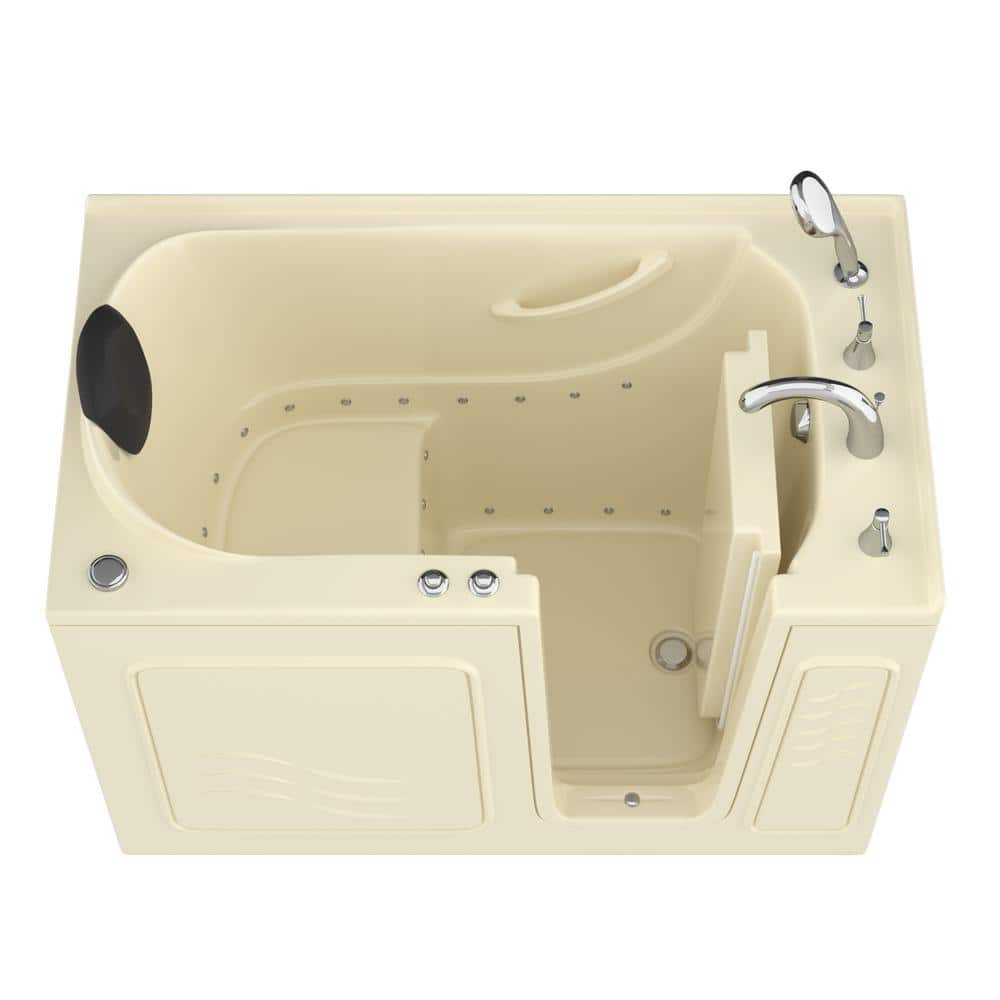 Safe Deluxe 53 in. L x 30 in. W Right Drain Walk-in Air Bathtub in Biscuit price history on PriceWatchPro