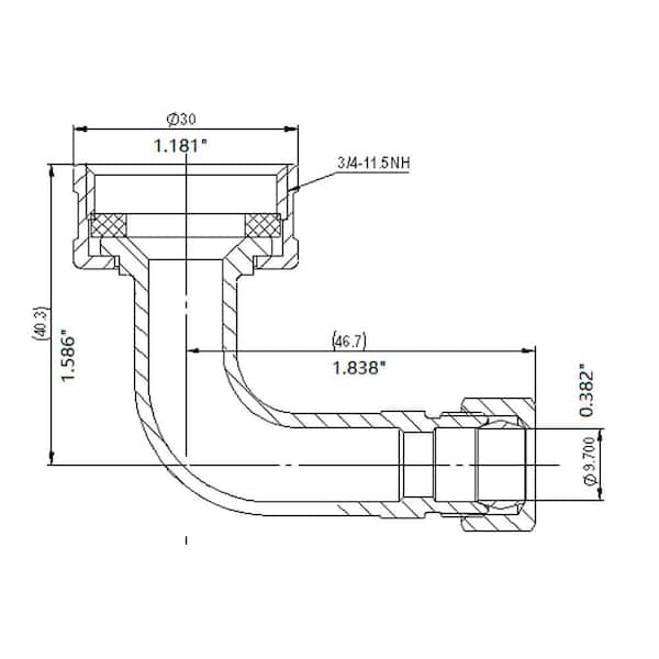 3/4 in. FHT x 3/8 in. OD Compression 90-Degree Brass Elbow Adapter Fitting